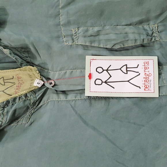 Pete & Greta Johnny Was Long Sleeve Silk Top, Size Small, NWT - Picture 8 of 9